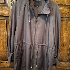 Lafayette 148 New York Gray Lightweight Shirt Jacket